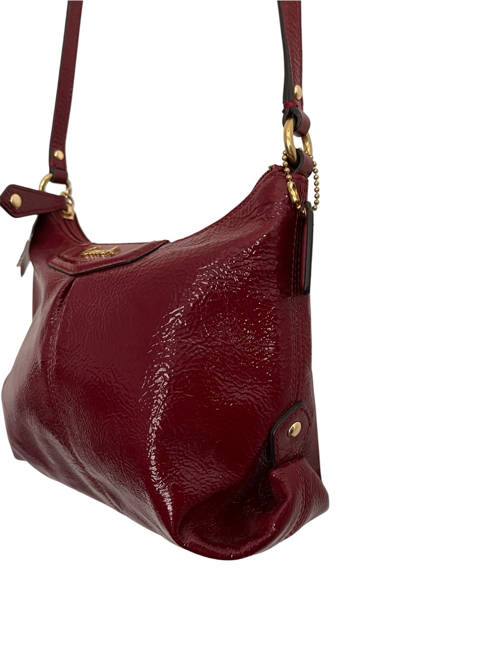 Coach Ashley Patent Leather Small Swingpack Bag Crimson Red NWT - Picture 4 of 14